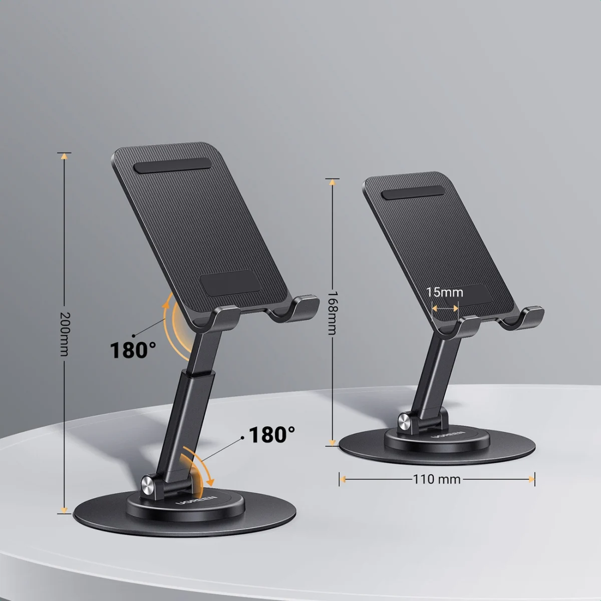 UGREEN Soporte Ajustable LP805 para Teléfonos y Tablets | Base Giratoria 360° - Imagen 3