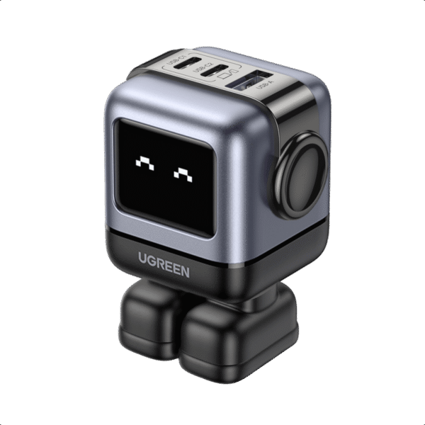 UGREEN - Cargador Robot GaN 65W con 3 Puertos y Pantalla LED CD361/15579