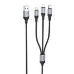 Hoco - Cable 3 en 1 X102 Fresh – iPhone, Micro USB y Type-C, Carga 2.4A - Imagen 2