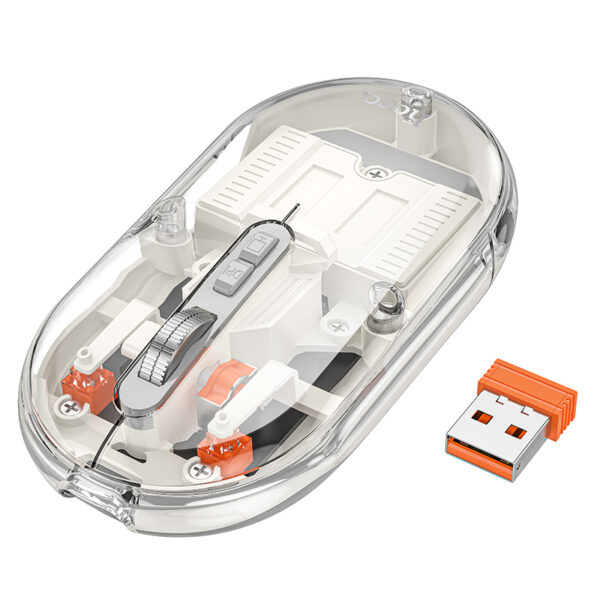Hoco – Mouse Inalámbrico GM34 🖱️ Dual Mode 2.4G + Bluetooth