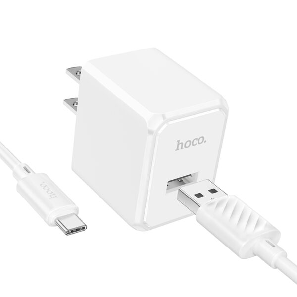 Hoco – Set de Cargador CS11 Ocean ⚡ USB-A 5V/2.1A + Cable Type-C
