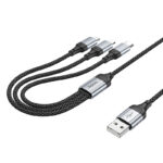 Hoco - Cable 3 en 1 X102 Fresh – iPhone, Micro USB y Type-C, Carga 2.4A - Imagen 5