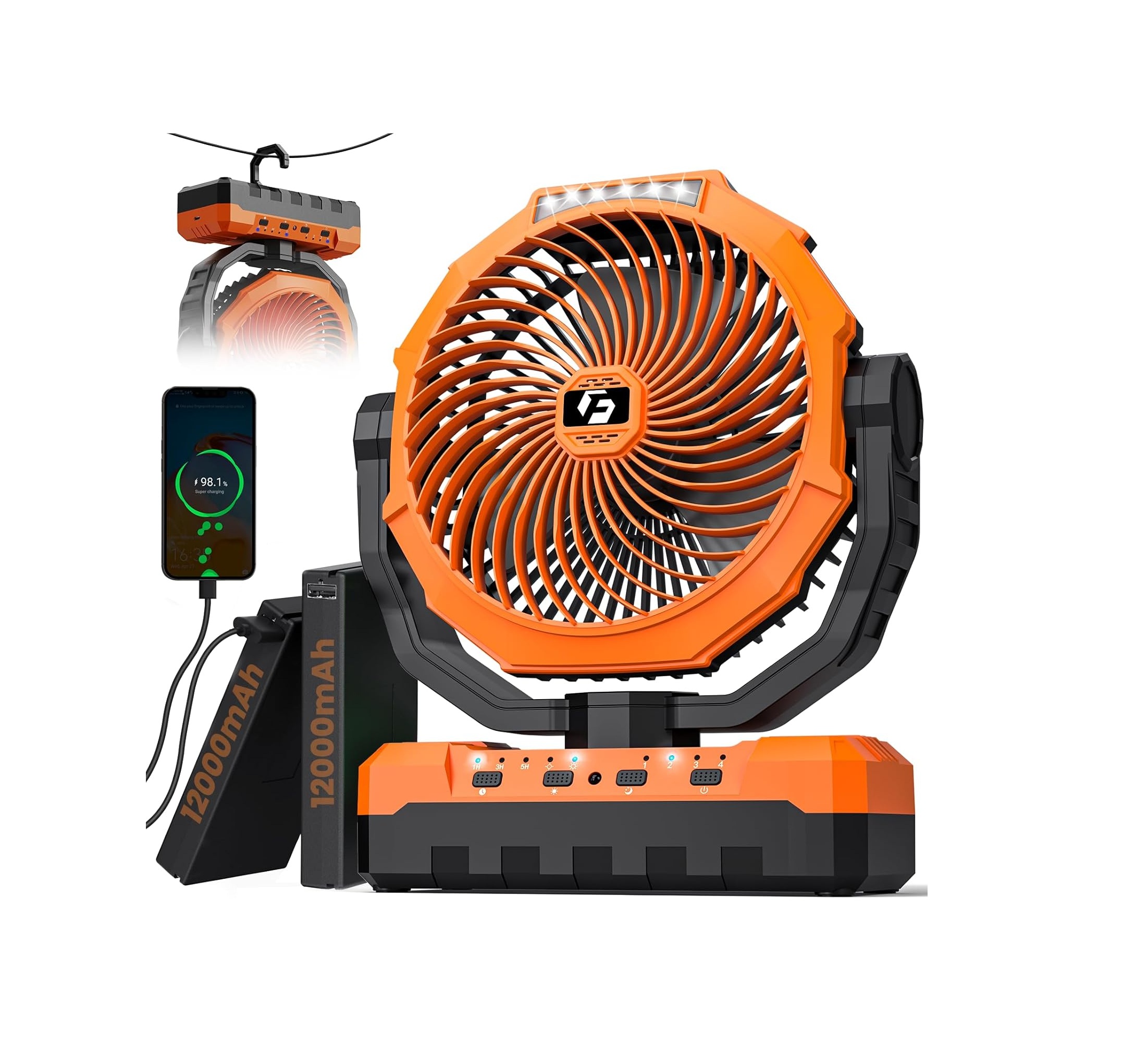 81CXX-GFUeL._AC_SL1500_-1.jpg Ventilador de Campamento Wavmill 24000 mAh – Recargable con Luz LED - Imagen 1