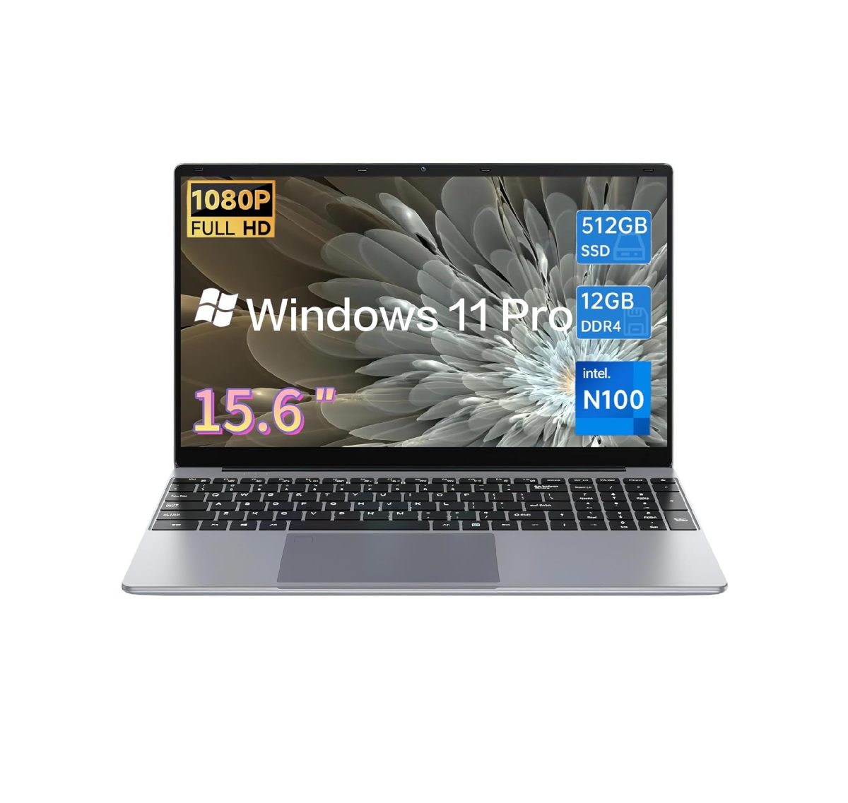 Laptop Gezoon 15.6” FHD 2K – Intel N100, 12GB RAM, 512GB SSD, Ultraliviana - Imagen 1