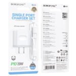 BOROFONE BA99 – Cargador Rápido PD 20W con Cable USB-C a USB-C - Imagen 8