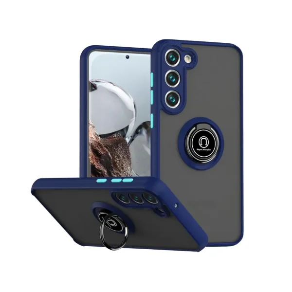 Cover Anillo 360 Azul para iPhone 12 / 12 Pro | Funda de Polycarbonate
