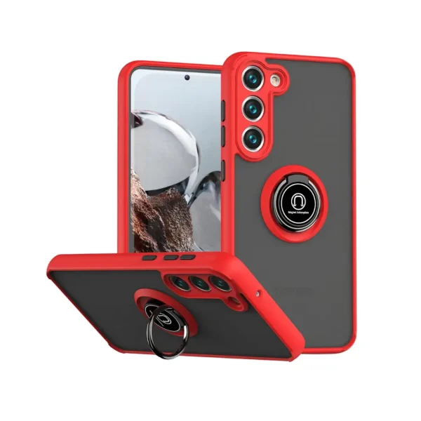 Cover Anillo 360 Rojo para Redmi Note 9 4G | Funda de Polycarbonate