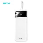 BWOO Power Bank 10000mAh BO‑P48 18W con Cables Integrados, Display LED