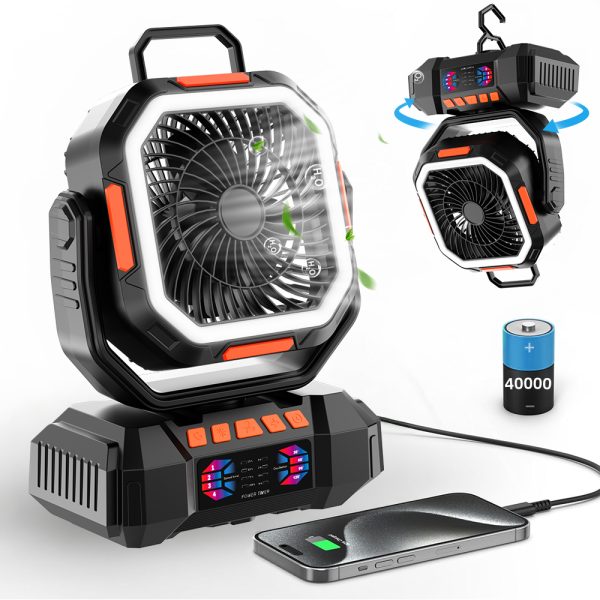 40.000 mAh Ventilador Recargable de doble motor (128 horas de batería)