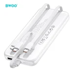 BWOO Power Bank 10000mAh BO‑P48 18W con Cables Integrados, Display LED - Imagen 2