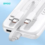 BWOO Power Bank 10000mAh BO‑P48 18W con Cables Integrados, Display LED - Imagen 5