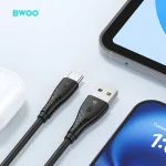 BWOO Cable USB‑A a Type‑C 3A BO‑X318C TPE Rápida Transferencia - Imagen 5