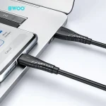 BWOO Cable USB‑A a Type‑C 3A BO‑X318C TPE Rápida Transferencia - Imagen 4