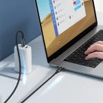 BWOO Cable USB‑C 100W X275C‑C Zinc Alloy 5A Nylon Trenzado - Imagen 3