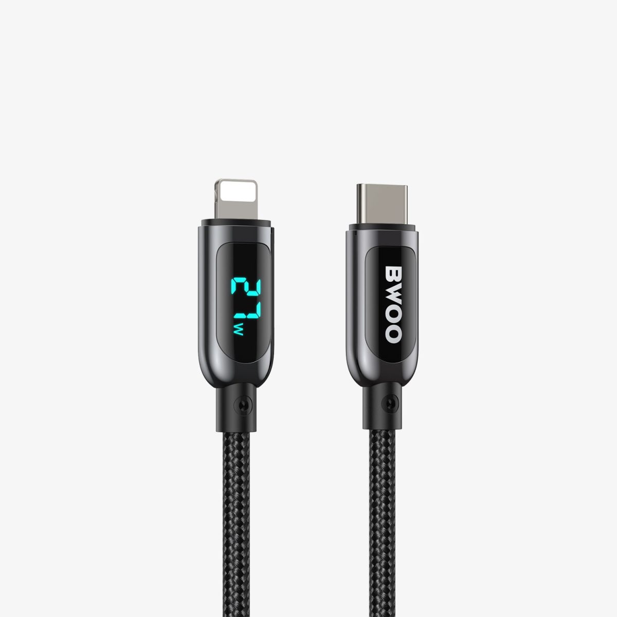 BWOO Cable Nylon Trenzado 27W Tipo‑C a iPhone X276 - Imagen 2