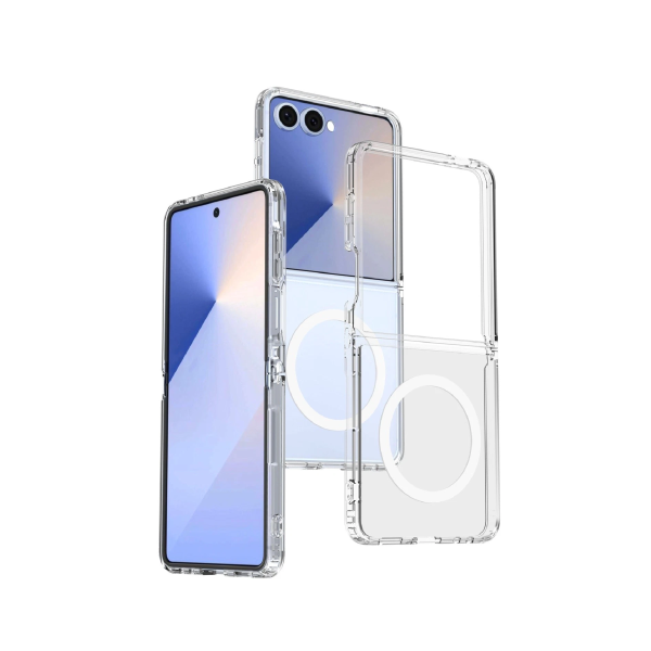 Cover Transparente MagSafe para Samsung Galaxy Z Flip5 5G | Acrílico Anticaídas Funda Antigolpes