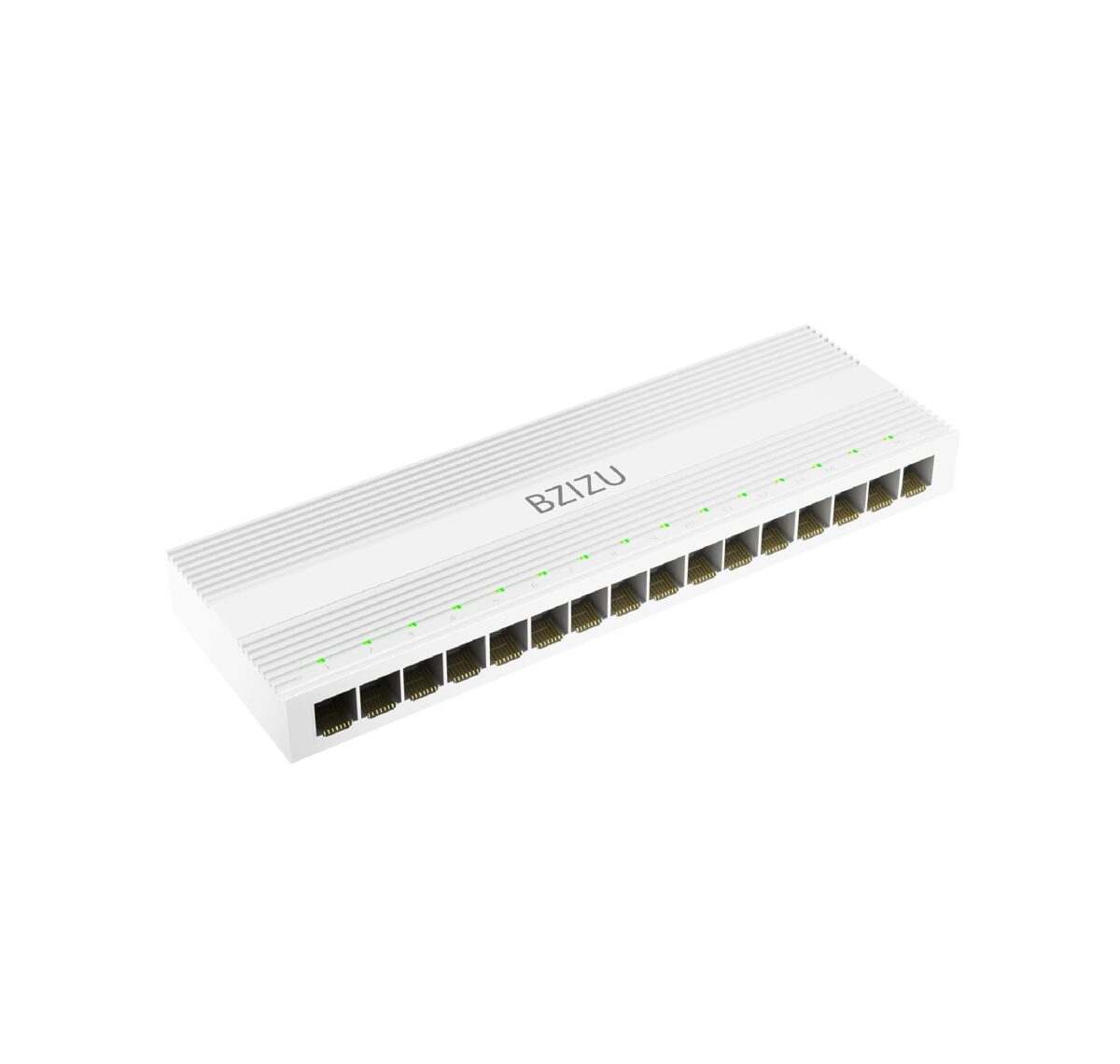 Switch Ethernet Gigabit BZIZU de 16 Puertos – Plug & Play, Diseño Compacto y Silencioso - Imagen 1