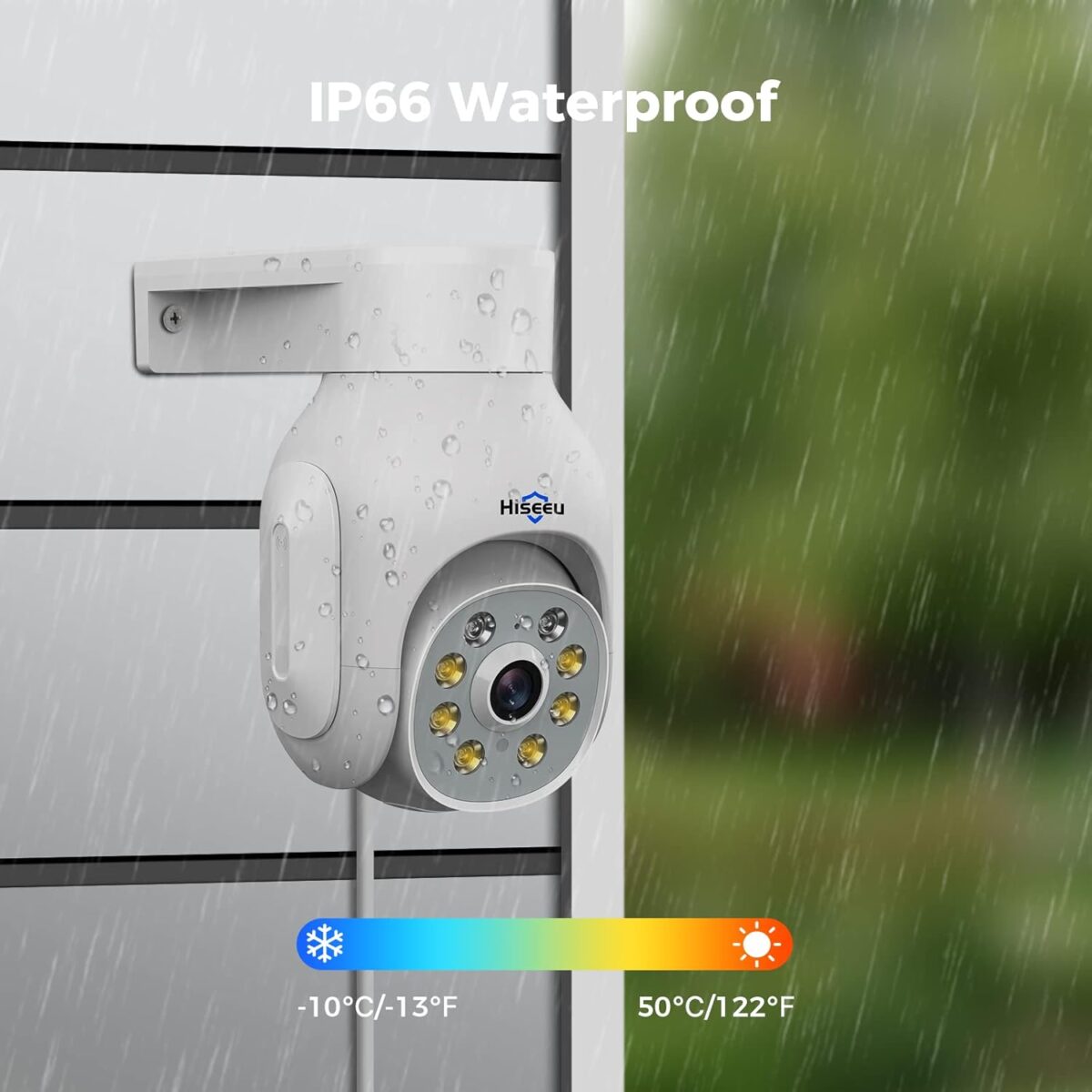 Cámara de Seguridad WiFi Hiseeu para Exteriores – Visión Nocturna a Color - Image 2