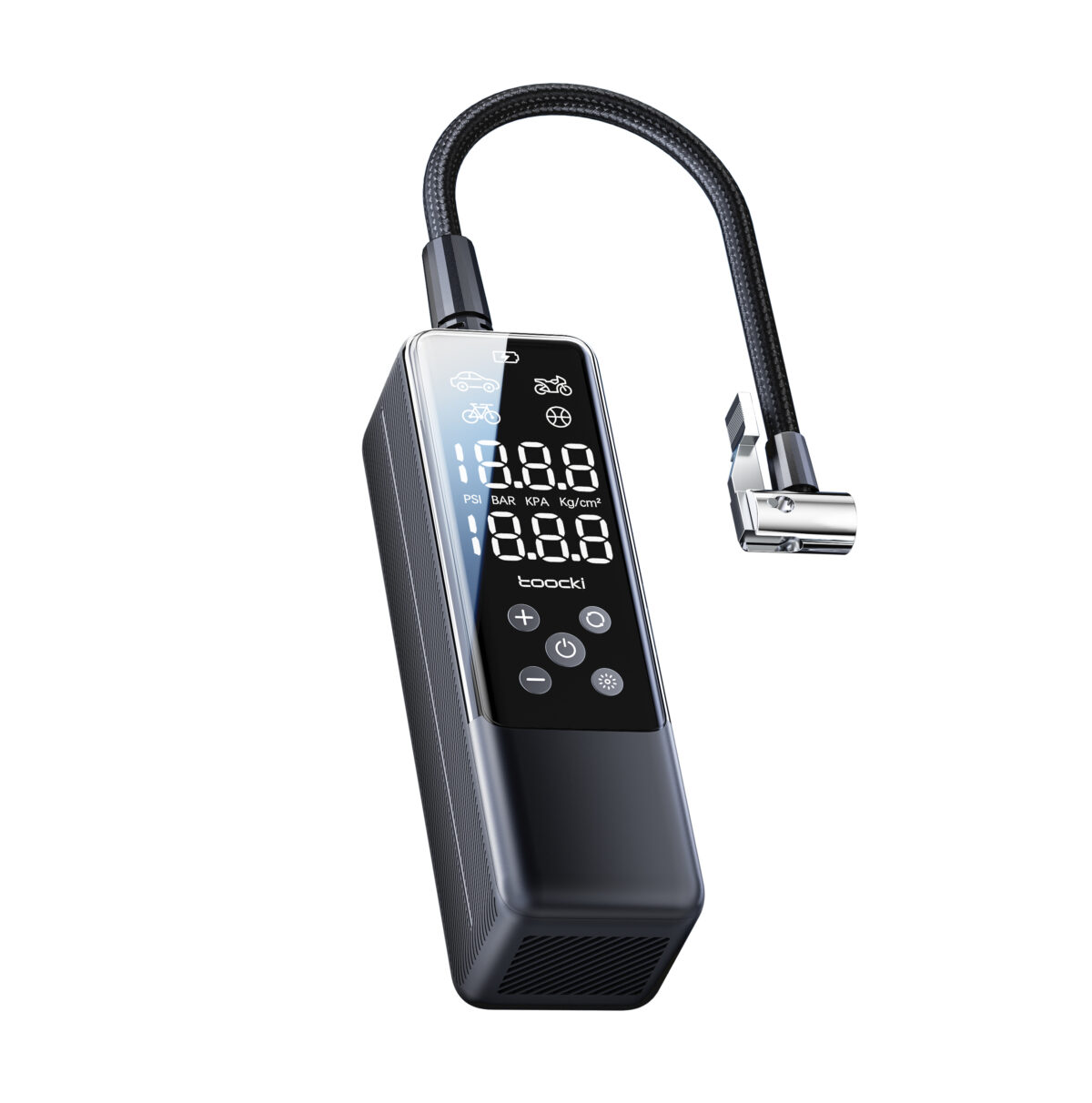 Toocki - Compresor de Aire Portátil Digital 85W para Neumáticos de Auto/Moto/Bici (Modelo TCQBA-A501) - Image 1