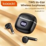 Toocki - Auriculares Inalámbricos TWS Bluetooth 5.3 con Micrófono, Pantalla de Carga y Control Táctil IPX4