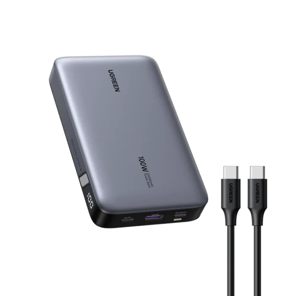 UGREEN - Power Bank 20000mAh 100W con Pantalla LED y Carga Rápida 3-en-1
