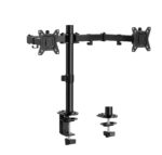 ErGear – Soporte de Escritorio para Monitor Doble | Brazo Ajustable 13”-32” | Giro, Inclinación y Rotación 360°