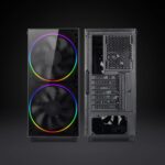 GameMax Black Hole – Case ATX Mid-Tower Gaming, Panel de Vidrio Templado, 2 Ventiladores ARGB - Imagen 3