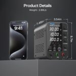 HANGELL – Fuente de Alimentación de CC Variable 30V 10A | Banco de Laboratorio con Ajuste Grueso/Fino, Protección OCP y Pantalla LED - Image 6