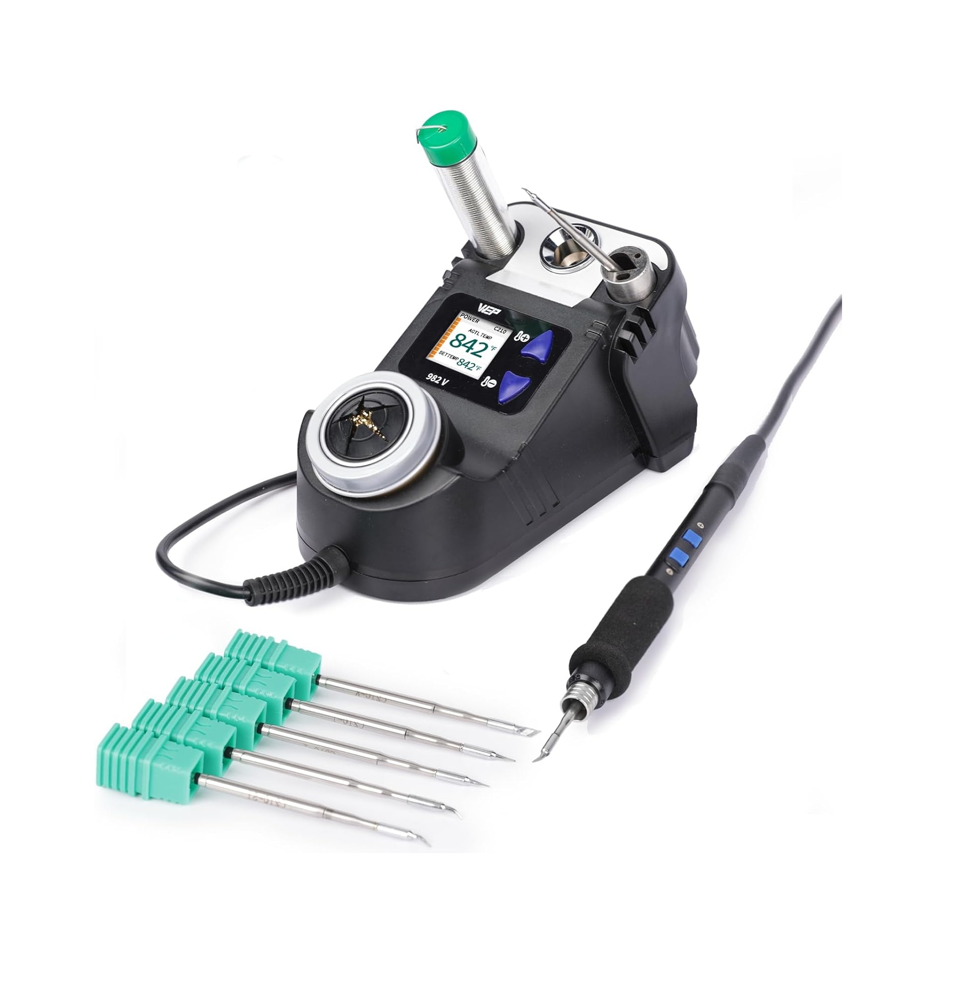 61m76vVaDWL._AC_SL1500_ Kit de Micro Soldadura con 5 Puntas C210, Control de Temperatura y Pantalla LCD - Imagen 1