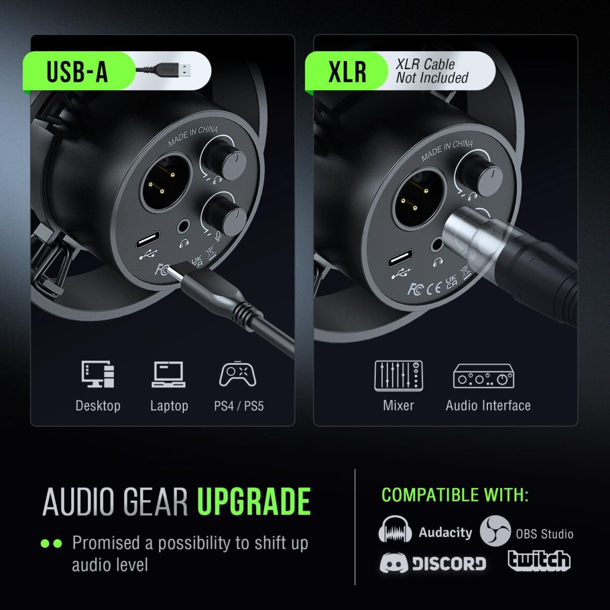 Micrófono FIFINE K688 – Dinámico USB/XLR con Brazo Metálico - Image 5