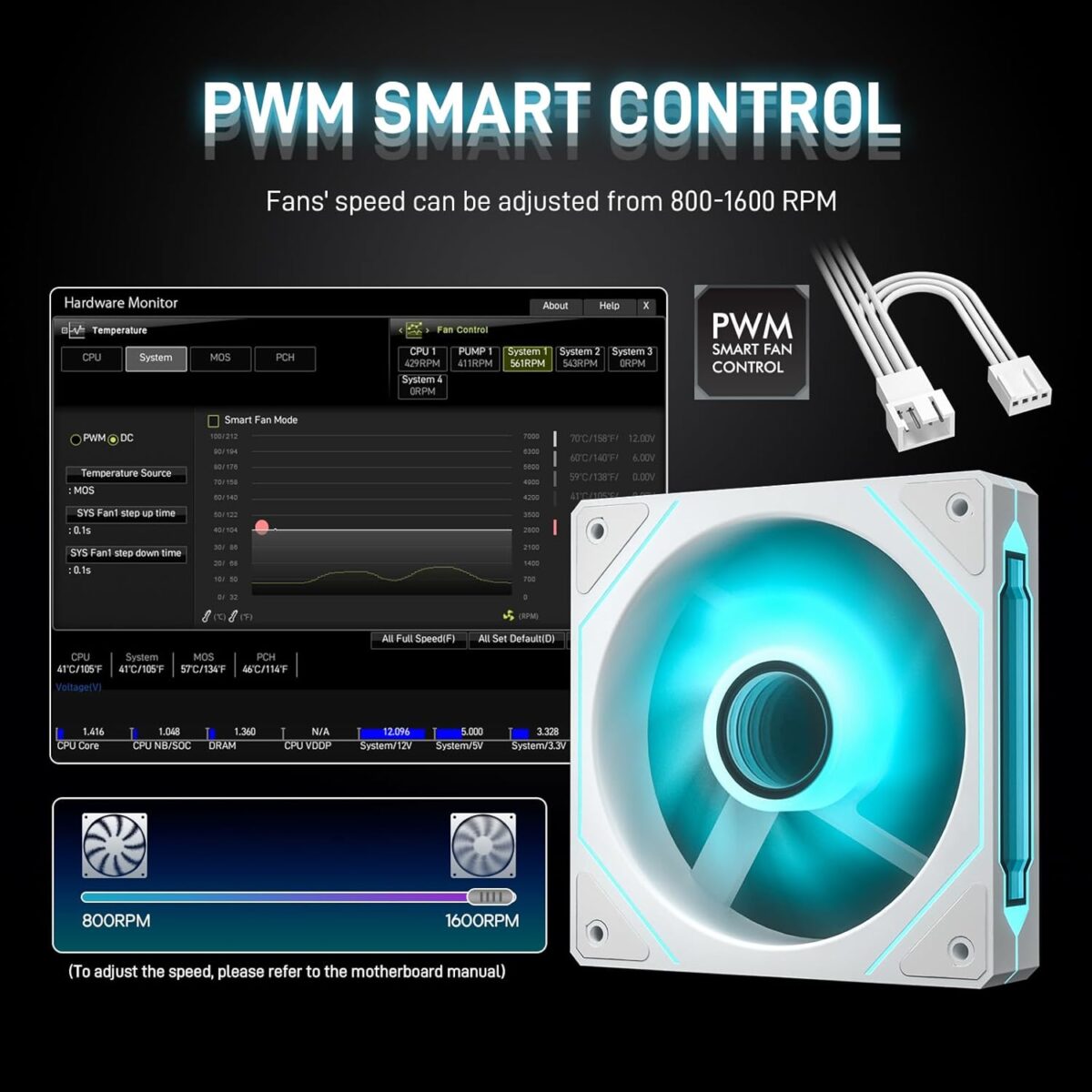 Ventiladores ARKROCK F120 (3 en 1) – 120mm, ARGB, PWM, Espejo Infinito - Image 3