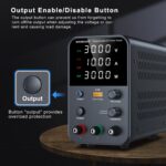 NANKADF – Fuente de Alimentación de CC Variable 30V 10A | Banco de Trabajo con Pantalla LED, Protección OCP y Puerto USB - Image 5