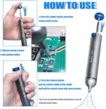 Kaisi – Bomba de Desoldadura Manual | Succión al Vacío Potente | Punta Antibloqueo + Tubo de Silicona Resistente al Calor - Image 2