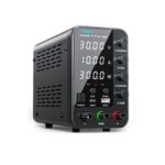 HANGELL – Fuente de Alimentación de CC Variable 30V 10A | Banco de Laboratorio con Ajuste Grueso/Fino, Protección OCP y Pantalla LED