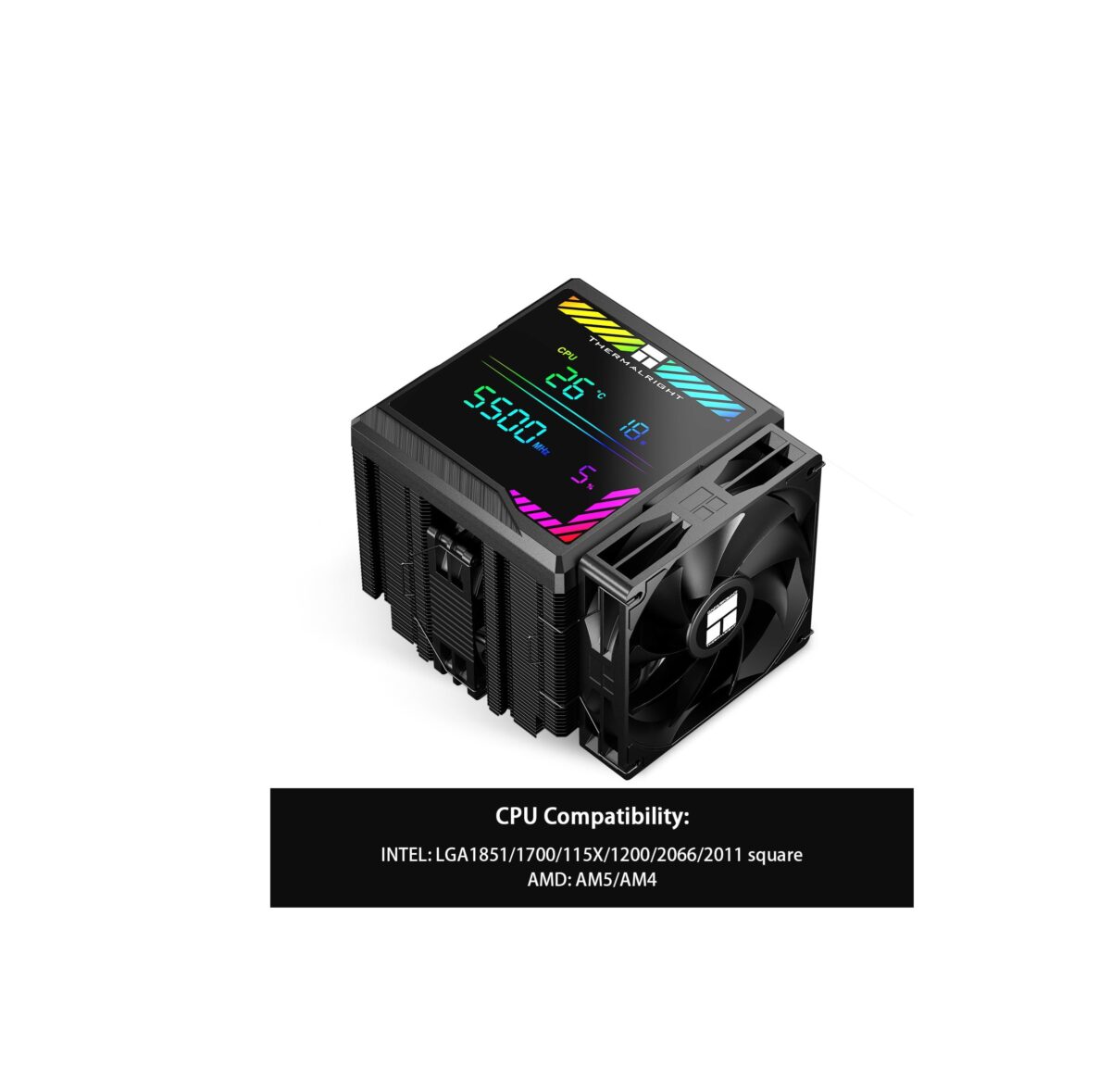 Thermalright Peerless Assassin 140mm Digital ARGB – Enfriador de CPU Torre Doble Blanco con Pantalla Digital y Ventiladores PWM - Image 2