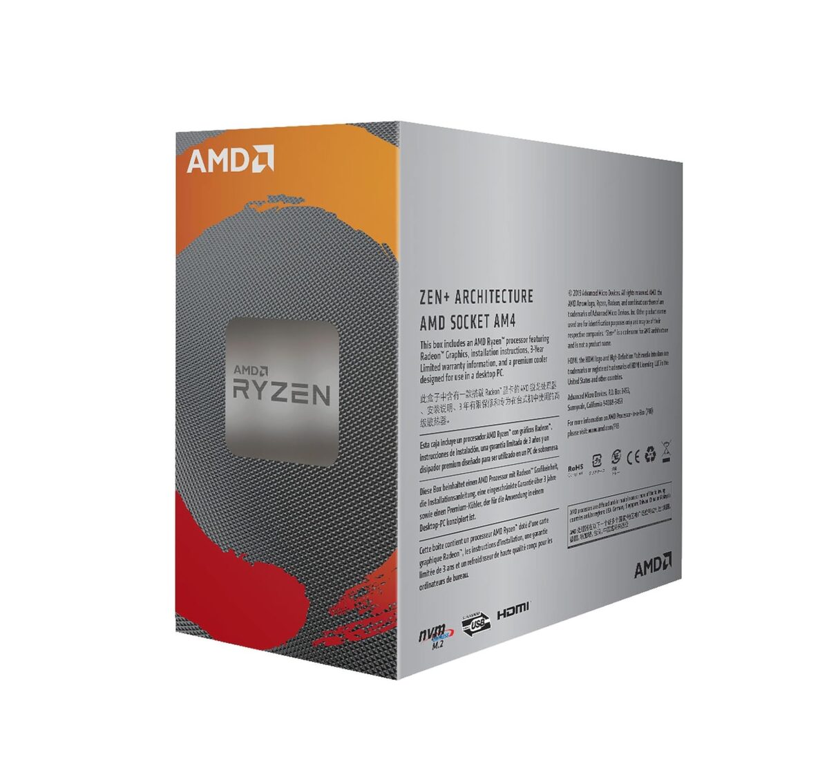 Procesador AMD Ryzen 3 3200G – 4 Núcleos, 4.0 GHz Max Boost, Radeon Vega 8, AM4 - Image 2