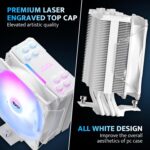 Enfriador CPU darkFlash Z4Pro Mist – 120mm, TDP 200W, 4 Heatpipes, ARGB, Compatible Intel/AMD - Image 3