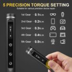 Juego de Destornilladores Eléctricos XIAONIAN 76 en 1 – 3.7V, Pantalla LED, USB-C, Torque Ajustable - Image 5