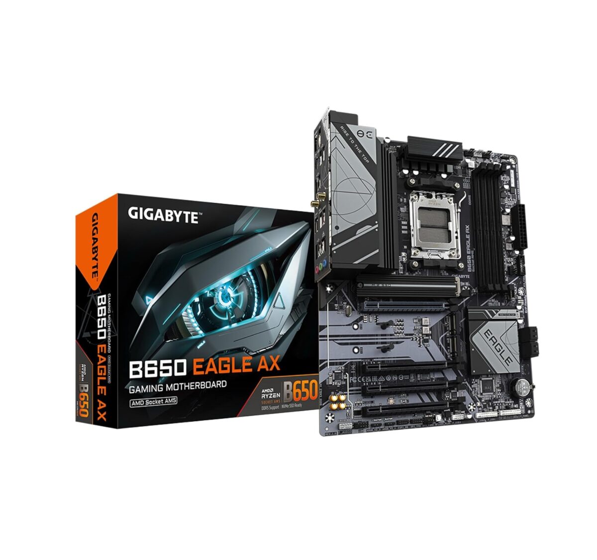 Motherboard GIGABYTE B650 Eagle AX – AM5, DDR5, PCIe 5.0, WiFi 6E, ATX - Image 1