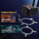 Enfriador Líquido DARKROCK D360 – AIO 360mm, Base de Cobre, ARGB, Compatible Intel/AMD - Imagen 6