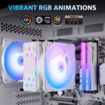 Enfriador CPU darkFlash Z4Pro Mist – 120mm, TDP 200W, 4 Heatpipes, ARGB, Compatible Intel/AMD - Image 4