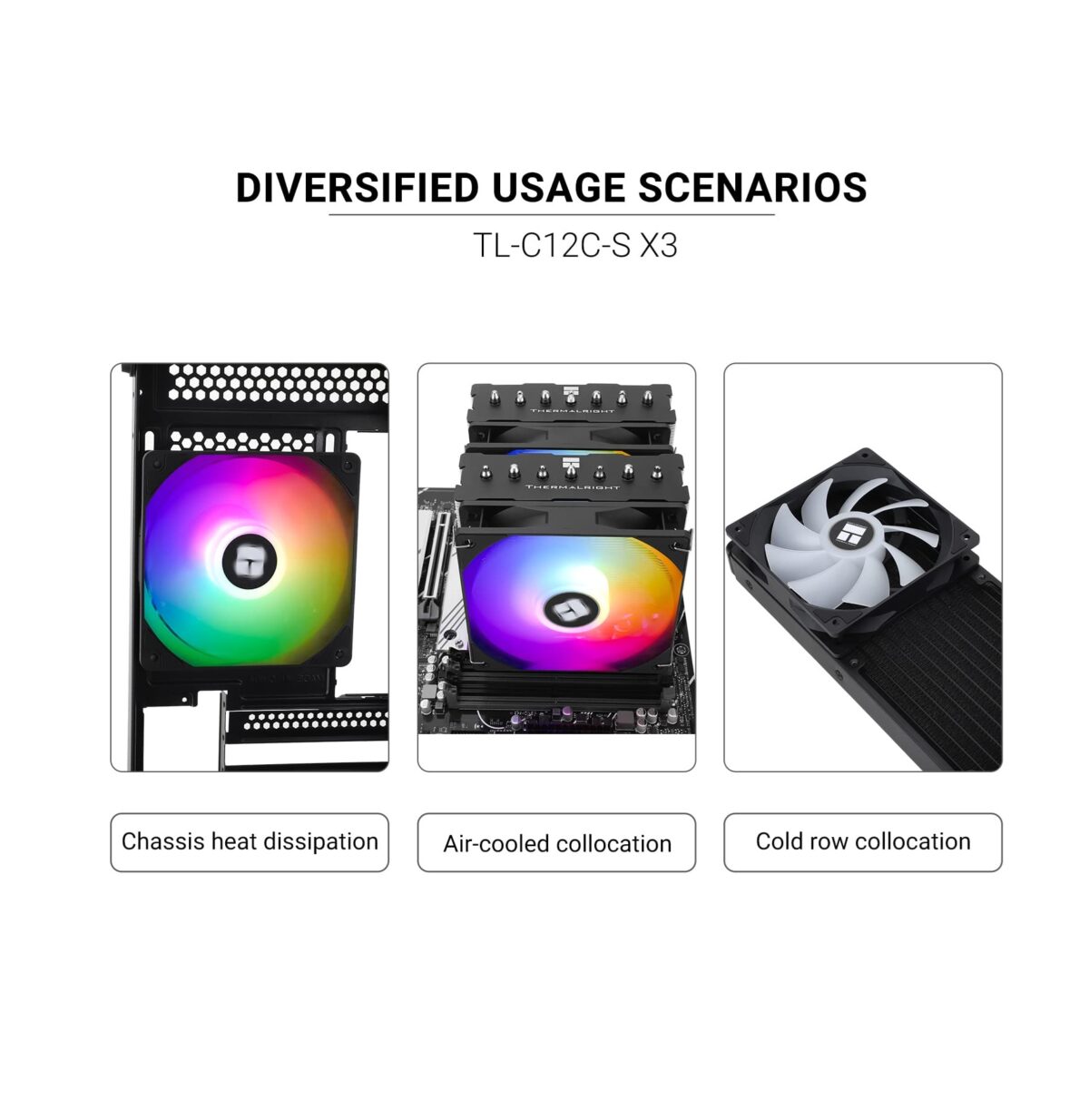 Thermalright TL-C12C-S X3 – Pack de 3 Ventiladores ARGB 120mm PWM Silenciosos con Rodamiento S-FDB - Image 4