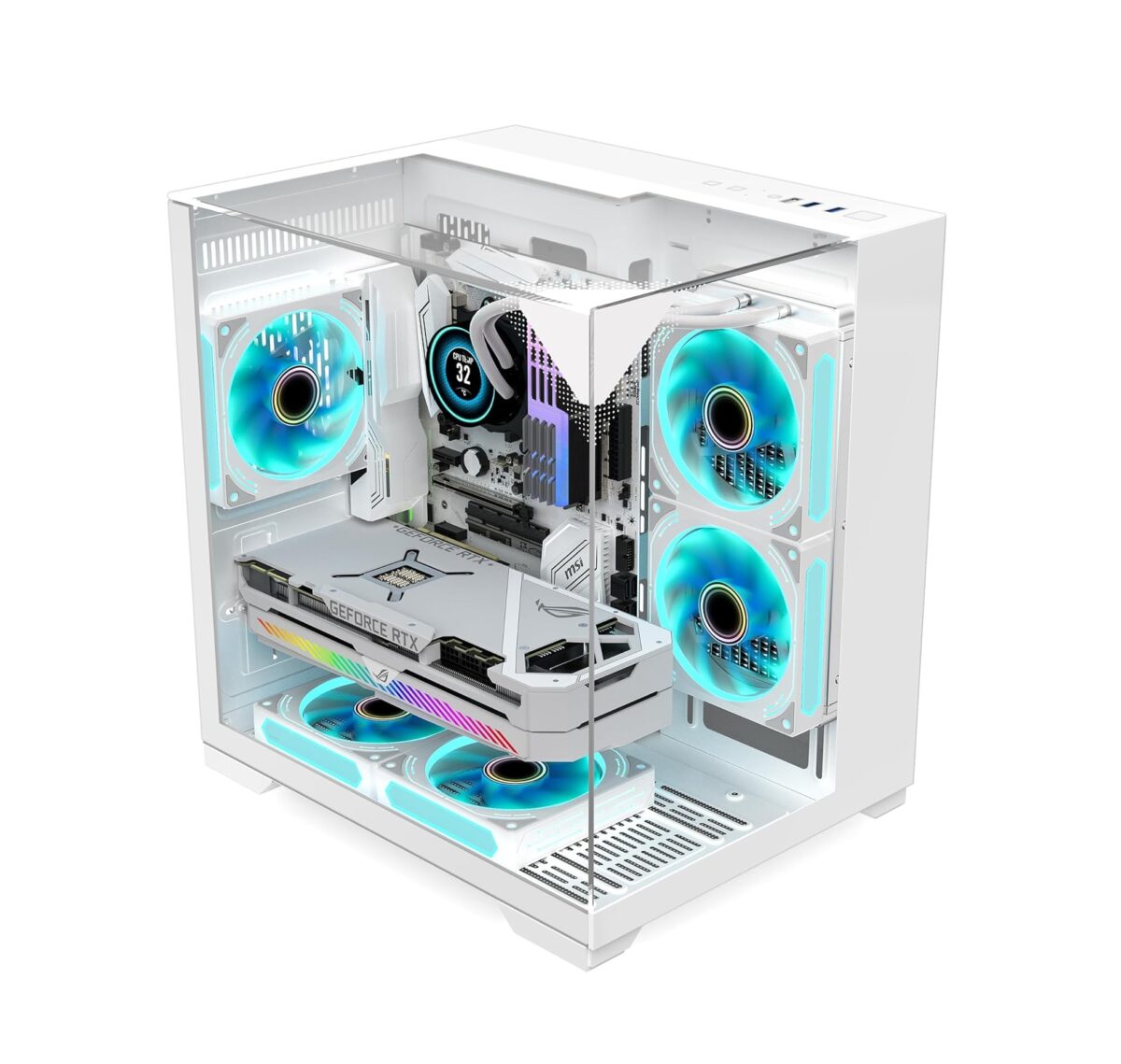GOPIE T03 – Chasis Gaming Mini Tower | Micro-ATX / Mini-ITX | Vidrio Templado Panorámico - Image 1