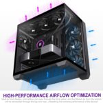 FOIFKIN F300 (2025) – Case ATX Mid-Tower Gaming, Vidrio Panorámico 270°, 4 Ventiladores - Imagen 5