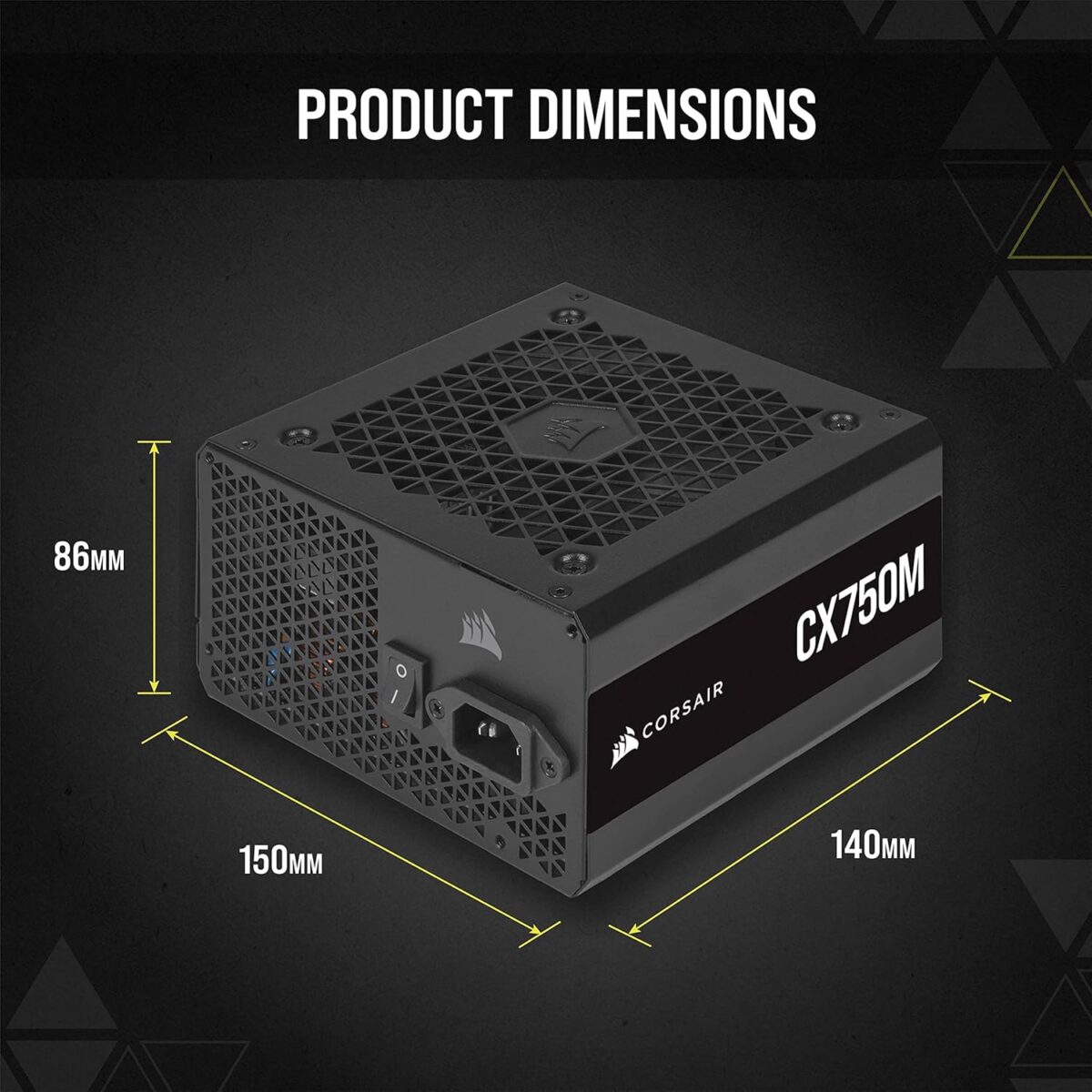 Fuente de Poder Corsair CX750M – 750W ATX, 80 PLUS Bronze - Semi-Modular - Image 5