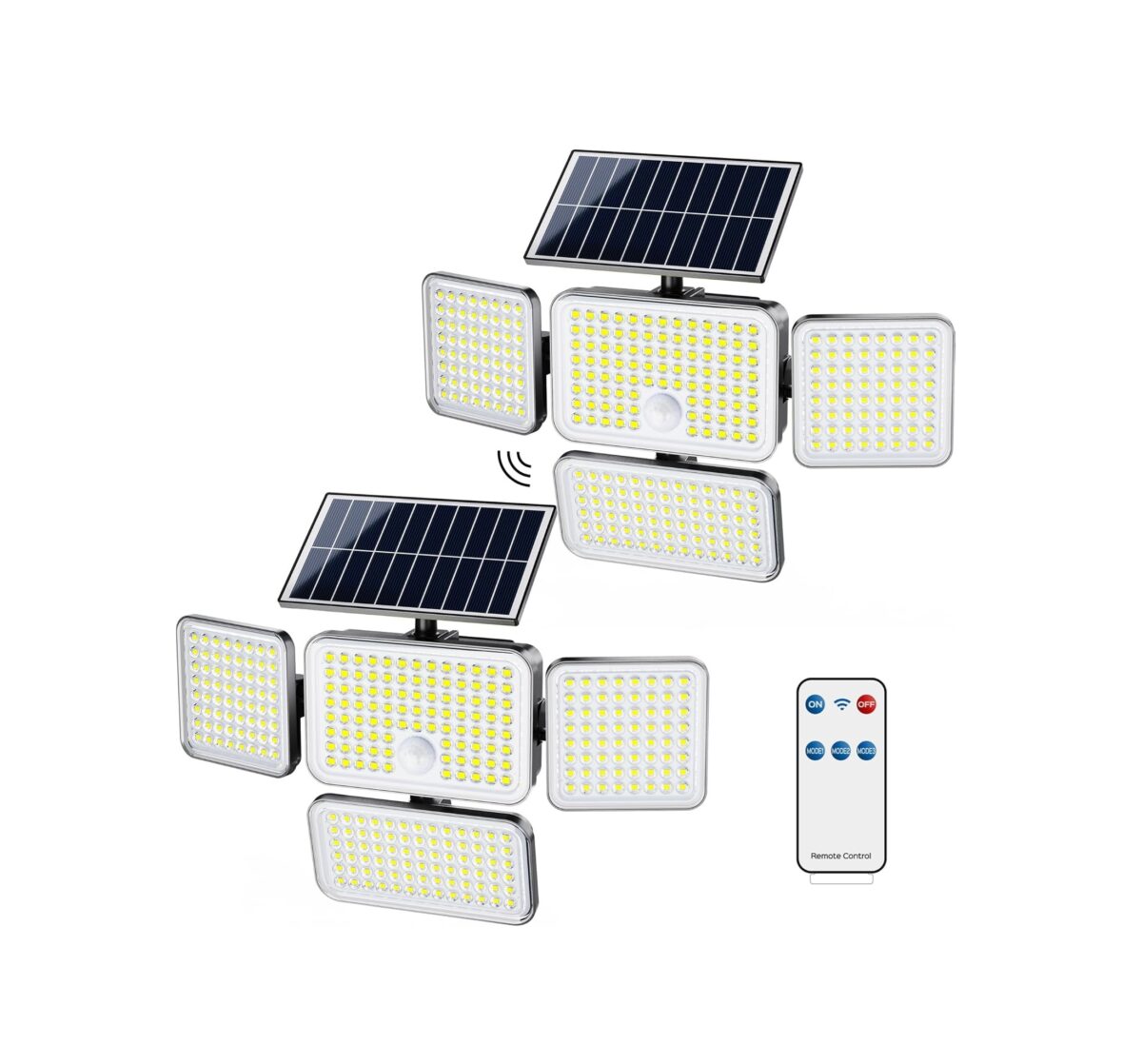 JACKYLED Luces Solares para Exteriores – 304 LED, 8500K, 2500lm - Image 1