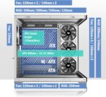Chasis KEDIERS K4 – ATX Torre Media, Vidrio Templado Doble, 4 Ventiladores Preinstalados, USB-C - Image 4