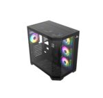 Funda ATX Gaming Iceberg Crystal Edge – Vista Panorámica 3 Lados Vidrio Templado + 7 Ventiladores ARGB - Imagen 3
