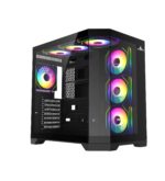 Funda ATX Gaming Iceberg Crystal Edge – Vista Panorámica 3 Lados Vidrio Templado + 7 Ventiladores ARGB