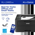 Impresora Brother HL-L2460DW – Láser Monocromática Inalámbrica, Doble Cara Automática - Imagen 2